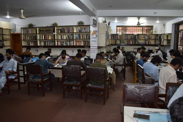 Students at work, Shuhda 8th August Public Digital Library