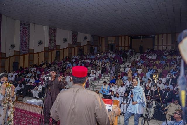 Students and guests at an awareness programme