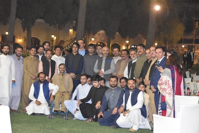 Team and guests after an anniversary event