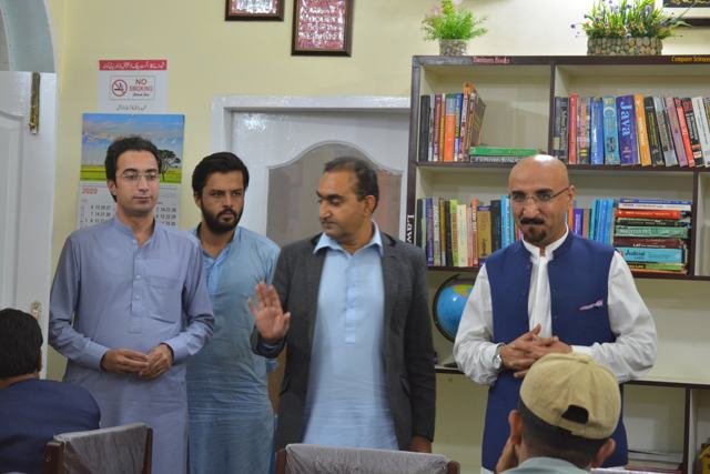 Visitors at the Jinnah Town library