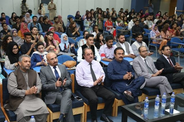 Guests at a university seminar