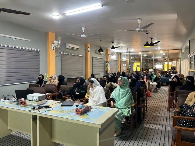 Session in progress, Female Digital Library