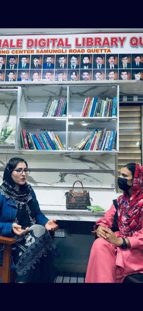 Women journalists of Quetta visit the library