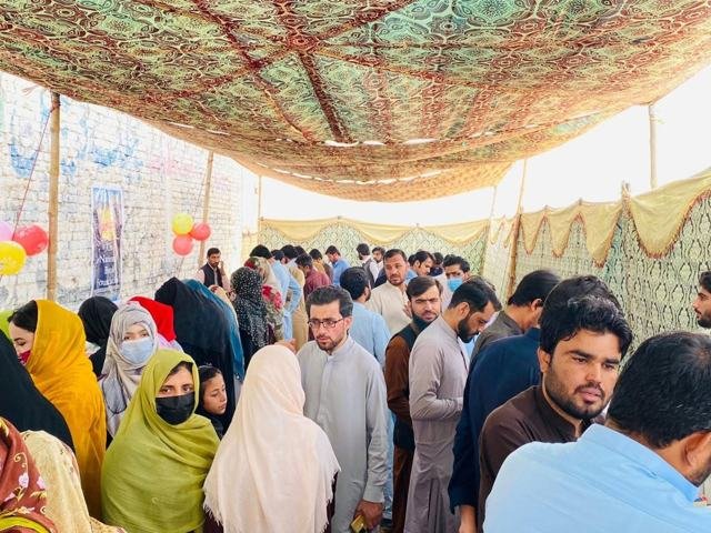 Book fair at the Shuhda 8 August Public Digital Library