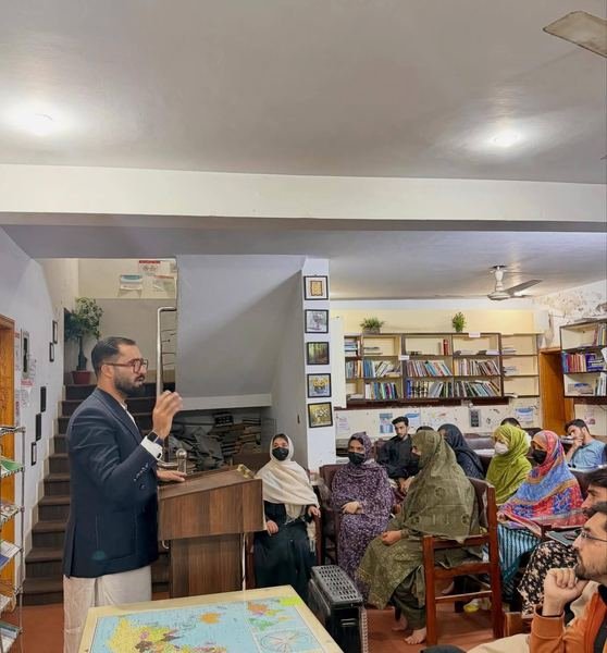 An awareness session at the library