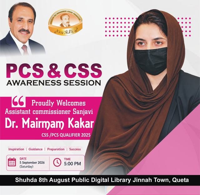 Assistant Commissioner Dr. Mairman Kakar guides CSS and PCS aspirants
